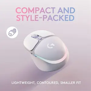 Logitech G705 LIGHTSPEED Wireless Gaming Mouse Off-White Edition, HERO Sensor Technology, Ultra-Lightweight RGB Design, Wireless Gaming Mouse
