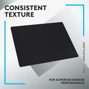 Logitech G740 Large Thick Cloth Gaming Mouse Pad, Extra-Thick Soft Surface Design, Precision Tracking Performance, Non-Slip Rubber Base Gaming Mat