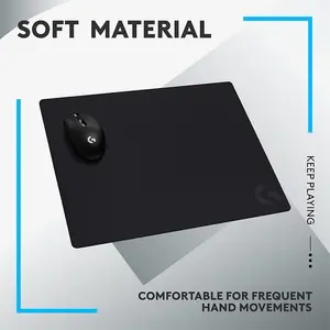 Logitech G740 Large Thick Cloth Gaming Mouse Pad, Extra-Thick Soft Surface Design, Precision Tracking Performance, Non-Slip Rubber Base Gaming Mat