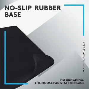 Logitech G740 Large Thick Cloth Gaming Mouse Pad, Extra-Thick Soft Surface Design, Precision Tracking Performance, Non-Slip Rubber Base Gaming Mat