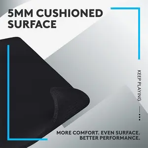 Logitech G740 Large Thick Cloth Gaming Mouse Pad, Extra-Thick Soft Surface Design, Precision Tracking Performance, Non-Slip Rubber Base Gaming Mat