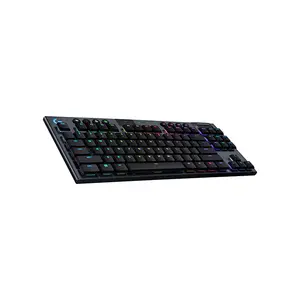 Logitech G915 TKL LIGHTSPEED Wireless RGB Mechanical Gaming Keyboard Carbon Edition, Clicky Low-Profile Mechanical Switches, Tenkeyless Design, Wireless Esports Gaming Keyboard