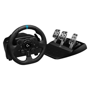 Logitech G923 Racing Wheel and Pedals, TRUEFORCE Force Feedback Technology, Precision Racing Simulator Controller, Premium Driving Experience for Console and PC Gaming