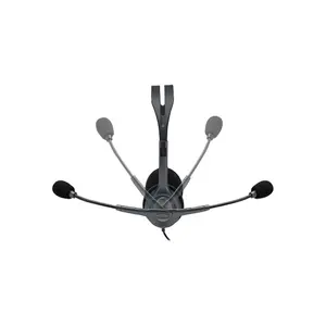 Logitech H111 Single Pin Stereo Wired Headset Black Edition, Lightweight Design, 3.5mm Multi-Device Connectivity, Everyday Audio Communication Headphones
