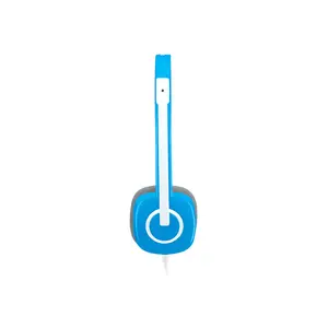 Logitech H150 Dual Pin Stereo Wired Headset Blue Edition, Dual 3.5mm Connector Design, Lightweight Comfort Fit, Everyday Audio Communication Headphones