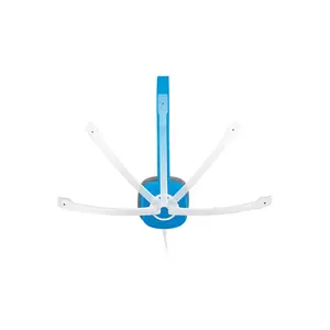 Logitech H150 Dual Pin Stereo Wired Headset Blue Edition, Dual 3.5mm Connector Design, Lightweight Comfort Fit, Everyday Audio Communication Headphones