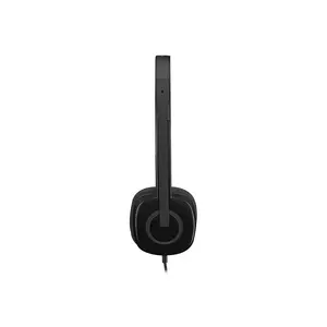 Logitech H151 Single Pin Comfort Stereo Wired Headset, 3.5mm Multi-Device Connectivity, Rotating Microphone Design, Everyday Communication Headphones