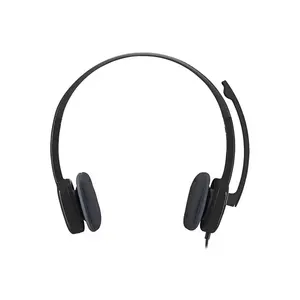 Logitech H151 Single Pin Comfort Stereo Wired Headset, 3.5mm Multi-Device Connectivity, Rotating Microphone Design, Everyday Communication Headphones
