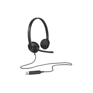 Logitech H340 USB Computer Headset with Digital Stereo Audio, Noise-Canceling Bi-Directional Microphone, USB-A Plug-and-Play Connectivity, Lightweight Adjustable Headband, Rotating Boom Mic for Windows, macOS & ChromeOS