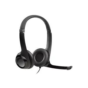 Logitech H390 USB-A Noise-Canceling Stereo Wired Headset, Digital Audio Performance, Inline Control Design, Professional Business Headphones
