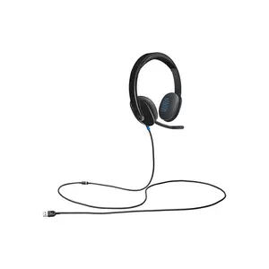 Logitech H540 USB Stereo Wired Headset, Noise-Cancelling Microphone Design, Digital Audio Performance, Calls and Multimedia Headphones