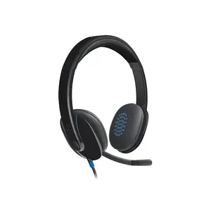Logitech H540 USB Stereo Wired Headset, Noise-Cancelling Microphone Design, Digital Audio Performance, Calls and Multimedia Headphones
