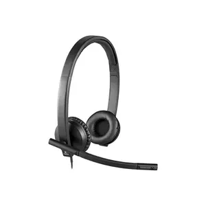 Logitech H570e 981-001430 Microsoft Teams Stereo USB-A Wired Business Headset, 30mm Drivers, Dual Noise-Cancelling Microphones, DSP, Acoustic Echo Cancellation & Inline Call Controls