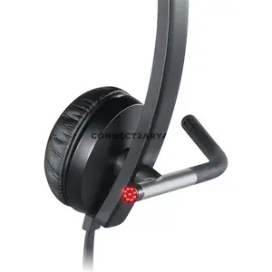 Logitech H650e USB Professional Stereo Business Headset with Noise-Canceling Bi-Directional ECM Microphone, Digital Signal Processing (DSP), 32mm Audio Drivers, Acoustic Echo Cancellation, Inline Call Controls & LED Busy Indicator for Windows, macOS 