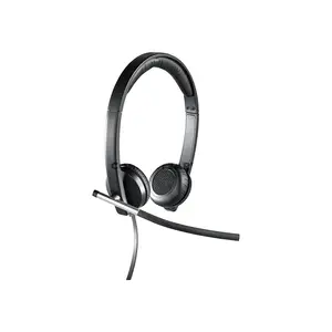 Logitech H650e USB Professional Stereo Business Headset with Noise-Canceling Bi-Directional ECM Microphone, Digital Signal Processing (DSP), 32mm Audio Drivers, Acoustic Echo Cancellation, Inline Call Controls & LED Busy Indicator for Windows, macOS 