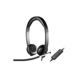 Logitech H650e Mono Noise Cancelling USB Wired Headset, Professional Business Audio Design, Inline Control Functionality, Enterprise Communication Headset