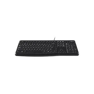 Logitech K120 USB Wired Keyboard, Full-Size Layout Design, Spill-Resistant Construction, Reliable Office Productivity Keyboard