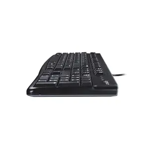 Logitech K120 USB Wired Keyboard, Full-Size Layout Design, Spill-Resistant Construction, Reliable Office Productivity Keyboard