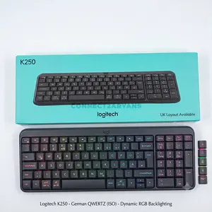 Logitech K250 Compact Bluetooth Wireless Keyboard with Numeric Keypad, Bluetooth Low Energy Connectivity, Spill-Resistant Design, 12-Month Battery Life, Multi-OS Compatibility for Windows, macOS, ChromeOS, Linux, iPadOS, iOS & Android