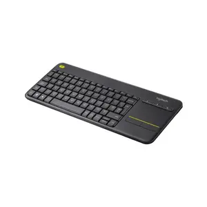 Logitech K400 Plus Wireless Touch Keyboard, Built-In Multi-Touch Touchpad, 2.4GHz USB Receiver Connectivity, 10 Meter Wireless Range, 18-Month Battery Life Media and Smart TV Keyboard