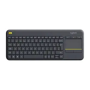 Logitech K400 Plus Wireless Touch Keyboard, Built-In Multi-Touch Touchpad, 2.4GHz USB Receiver Connectivity, 10 Meter Wireless Range, 18-Month Battery Life Media and Smart TV Keyboard