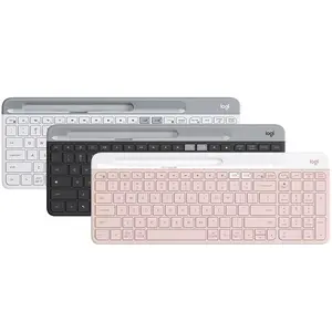 Logitech K580 Slim Multi-Device Wireless Keyboard with Numeric Keypad, Easy-Switch Technology, Bluetooth & Logitech Unifying Receiver, Integrated Phone Cradle, Whisper-Quiet Low-Profile Keys for Windows, macOS, ChromeOS, iPadOS, iOS & Android