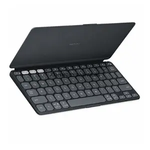 Logitech Keys-To-Go 2 Universal Ultra-Portable Bluetooth Wireless Keyboard, 3-Device Easy-Switch, Low-Profile Scissor Keys, Built-In Protective Cover & Multi-OS Compatibility