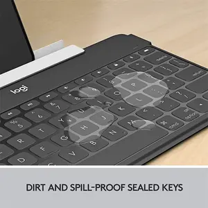 Logitech Keys-To-Go Ultra-Portable Wireless Keyboard Black Edition, Slim Bluetooth Connectivity Design, Lightweight Productivity Keyboard, Multi-Device Portable Typing Solution