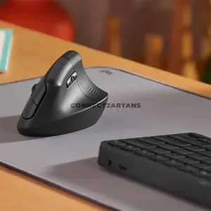 Logitech Lift Graphite Vertical Ergonomic Wireless Mouse, 57° Natural Handshake Design, 400–4000 DPI Sensor, SmartWheel, Logi Bolt USB Receiver + Bluetooth Low Energy, Easy-Switch for 3 Devices, Up to 24-Month Battery, 910-006473