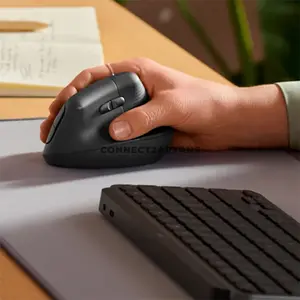 Logitech Lift Graphite Vertical Ergonomic Wireless Mouse, 57° Natural Handshake Design, 400–4000 DPI Sensor, SmartWheel, Logi Bolt USB Receiver + Bluetooth Low Energy, Easy-Switch for 3 Devices, Up to 24-Month Battery, 910-006473