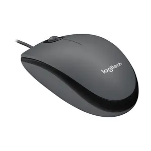 Logitech M100 USB Mouse Black, Wired Optical Tracking Sensor, 1000 DPI Precision Resolution, Ambidextrous Ergonomic Design, Plug-and-Play USB Connectivity Mouse for Home and Office Use
