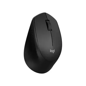 Logitech M331 Silent Plus Wireless Mouse Black Edition, Bluetooth and 2.4GHz Connectivity, Quiet Click Design, Ergonomic Productivity Mouse