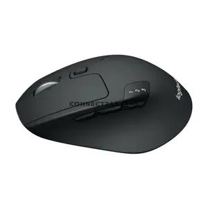 Logitech M720 Triathlon Black Multi-Device Wireless Mouse, Bluetooth + Unifying USB Receiver, Easy-Switch for 3 Devices, Hyper-Fast Dual-Mode Scrolling, Adjustable DPI Tracking, 24-Month Battery Life
