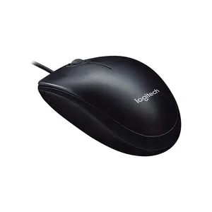 Logitech M90 USB Optical Mouse, Full-Size Ambidextrous Design, Plug-and-Play USB Connectivity, Reliable Wired Productivity Mouse for Home and Office Use