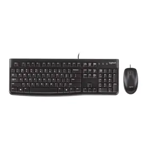 Logitech MK120 USB Wired Keyboard and Mouse Combo, Full-Size Spill-Resistant Keyboard, 1000 DPI Optical Mouse, Plug-and-Play USB Connectivity, Office and Home Productivity Set