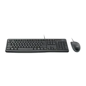 Logitech MK120 USB Wired Keyboard and Mouse Combo, Full-Size Spill-Resistant Keyboard, 1000 DPI Optical Mouse, Plug-and-Play USB Connectivity, Office and Home Productivity Set