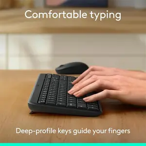Logitech MK250 Compact Bluetooth Wireless Keyboard and Mouse Combo, Space-Saving Design, Multi-Device Connectivity, Compact Productivity Peripheral Set