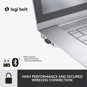 Logitech MK650 Bluetooth Full-Size Keyboard and Mouse Combo, Multi-Device Wireless Connectivity, Productivity-Focused Design, Professional Office Peripheral Set