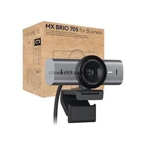 Logitech MX Brio 705 for Business 4K Ultra HD Webcam with 8.5MP Sony STARVIS Sensor, RightLight 5 HDR, RightSight Auto-Framing, Show Mode, Dual Beamforming Microphones, 4x Digital Zoom, USB-C Plug-and-Play, Integrated Privacy Shutter for Windows, mac