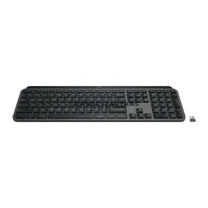 Logitech MX Keys for Business Graphite Wireless Illuminated Keyboard, Full-Size 108-Key Layout, Perfect Stroke Scissor Keys, Logi Bolt + Bluetooth, Easy-Switch 3 Devices, Smart Backlighting, USB-C Rechargeable, 920-009564