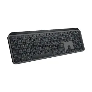 Logitech MX Keys for Business Graphite Wireless Illuminated Keyboard, Full-Size 108-Key Layout, Perfect Stroke Scissor Keys, Logi Bolt + Bluetooth, Easy-Switch 3 Devices, Smart Backlighting, USB-C Rechargeable, 920-009564