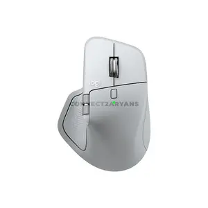 Logitech MX Master 4 for Mac White Silver Wireless Mouse, 8000 DPI Darkfield Sensor, Haptic Feedback, Actions Ring, MagSpeed Scroll Wheel, Bluetooth Low Energy, USB-C Rechargeable, Up to 70-Day Battery, 910-007576