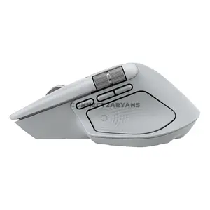 Logitech MX Master 4 for Mac White Silver Wireless Mouse, 8000 DPI Darkfield Sensor, Haptic Feedback, Actions Ring, MagSpeed Scroll Wheel, Bluetooth Low Energy, USB-C Rechargeable, Up to 70-Day Battery, 910-007576