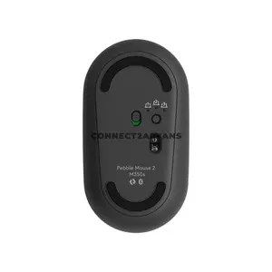 Logitech Pebble Mouse 2 M350s Tonal Graphite Slim Wireless Bluetooth Mouse, Silent Touch Technology, Easy-Switch for 3 Devices, Customizable Middle Button, Compact Lightweight Design, 910-006988