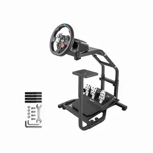 Logitech Adjustable Racing Steering Wheel Stand, Foldable Driving Simulator Wheel Mount Stand, Adjustable Racing Position Design, Stable Racing Wheel Support Platform