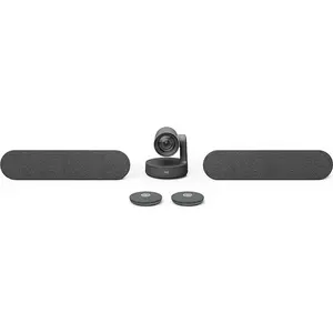 Logitech Rally Plus Ultra-HD Conference Camera System, Professional Video Conferencing Solution with Speakers & Mic Pods