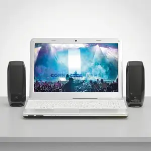 Logitech S150 USB Digital Stereo Speakers with 2.0 Channel Audio, 50mm Drivers, USB Plug-and-Play Connectivity, Integrated Volume & Mute Controls, Compact Desktop Speakers for Windows, macOS & ChromeOS