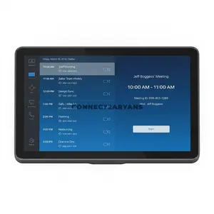 Logitech Tap IP Meeting Room Touch Controller with 10.1-inch IPS Touch Display, Power over Ethernet (PoE), Wi-Fi, Bluetooth 5.0, Integrated Motion & Ambient Light Sensors, Conference Room Controller for Microsoft Teams Rooms, Zoom Rooms & RingCentral