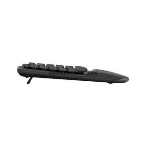 Logitech Wave Keys for Business Graphite Ergonomic Wireless Keyboard, English International QWERTY, Wave Design, Cushioned Palm Rest, Logi Bolt USB-A + Bluetooth 5.1, Easy-Switch 3 Devices, Up to 36-Month Battery, 920-012334
