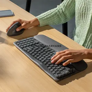 Logitech Wave Keys & Lift Ergonomic Wireless Keyboard and Vertical Mouse Combo with Bluetooth Low Energy, Logi Bolt USB Receiver, Easy-Switch Multi-Device Connectivity, Cushioned Palm Rest, SmartWheel Scrolling for Windows, macOS, ChromeOS, Linux, iP